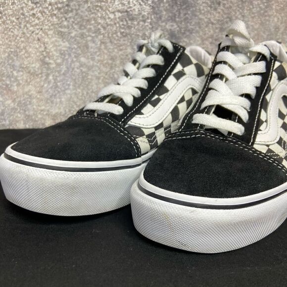 Vans Old Skool Trainers Primary Black White Sneakers Checkered Size 6.5 - Picture 10 of 12